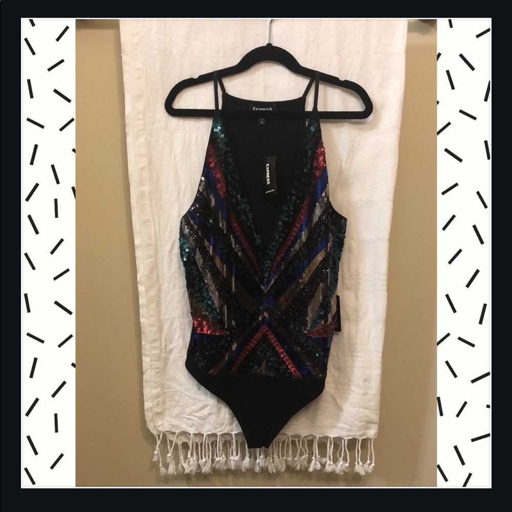 Sparkly bodysuit. Perfect for New Year’s Eve!
